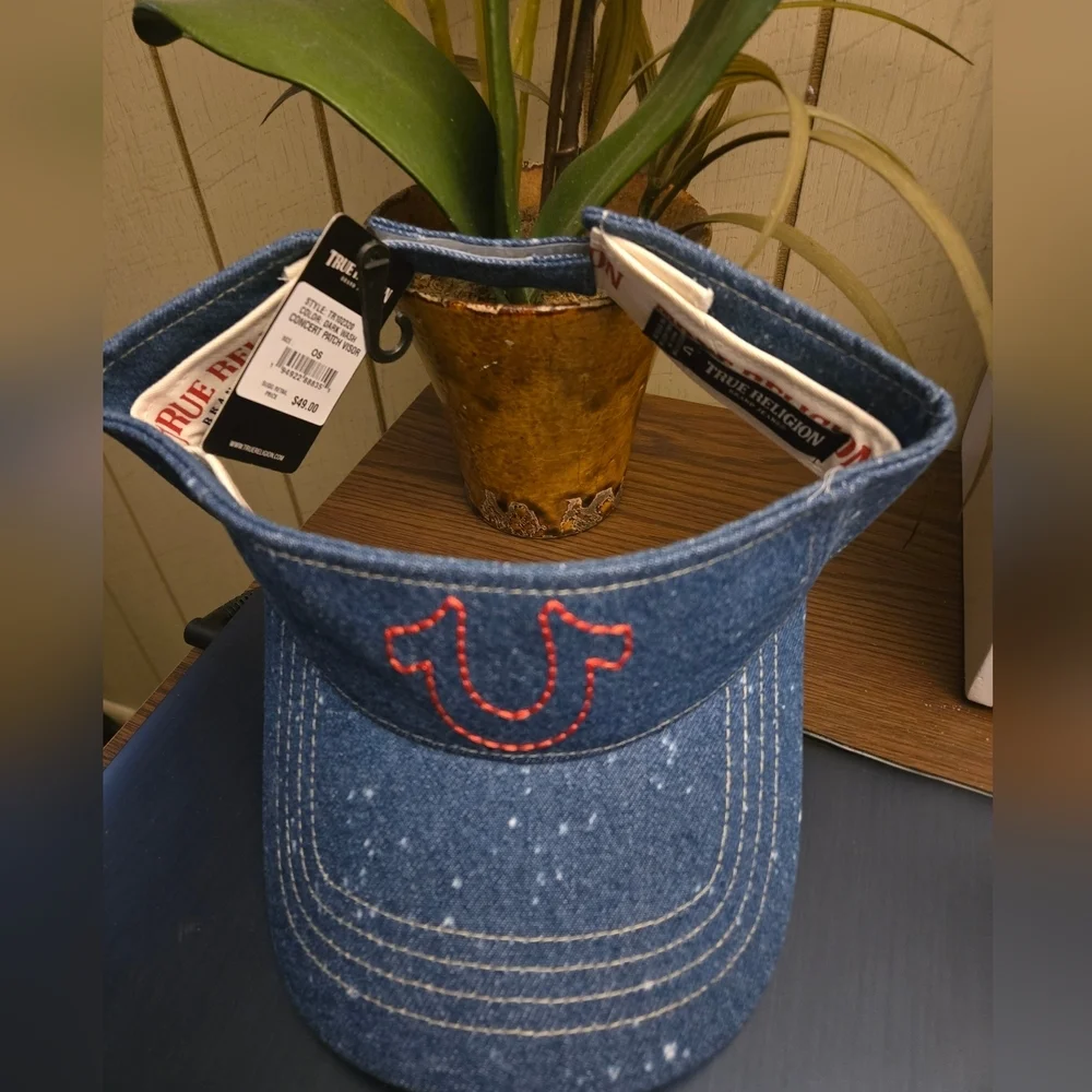 True Religion Sun Visor size OS Denim